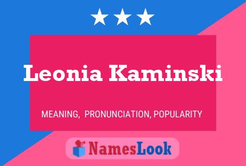 Leonia Kaminski Namensposter