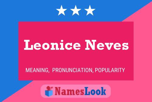 Leonice Neves Namensposter