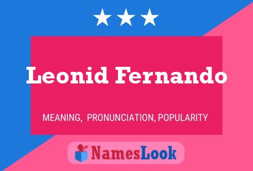 Leonid Fernando Namensposter