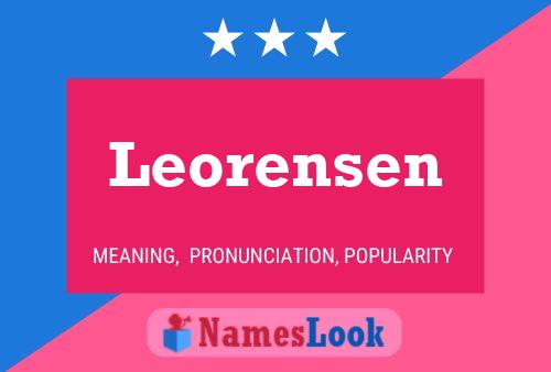 Leorensen Namensposter