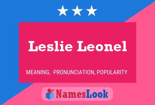 Leslie Leonel Namensposter