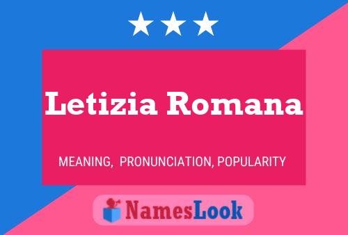 Letizia Romana Namensposter