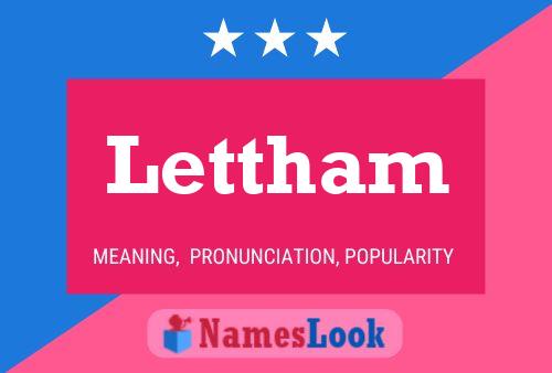 Lettham Namensposter