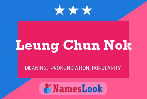 Leung Chun Nok Namensposter