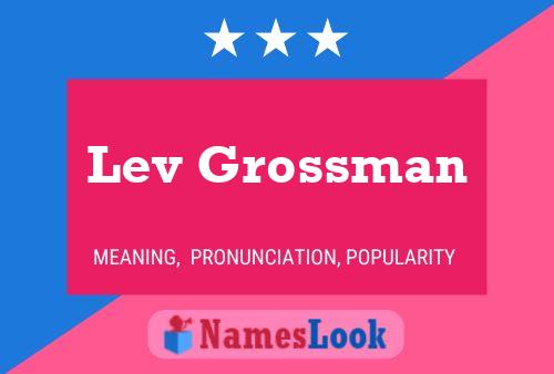 Lev Grossman Namensposter