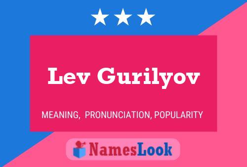 Lev Gurilyov Namensposter