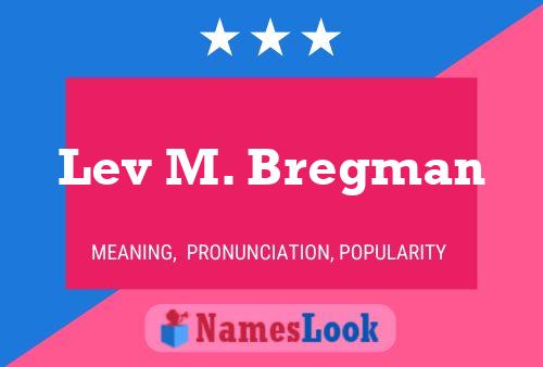 Lev M. Bregman Namensposter