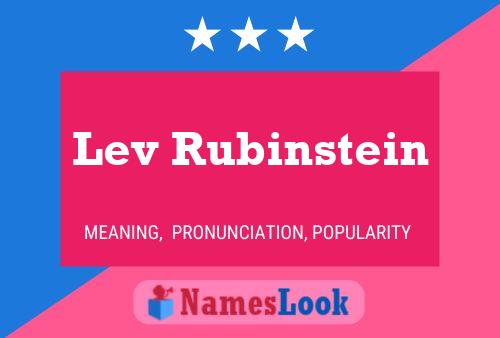 Lev Rubinstein Namensposter