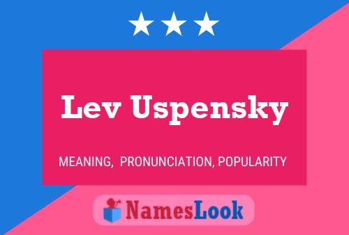 Lev Uspensky Namensposter