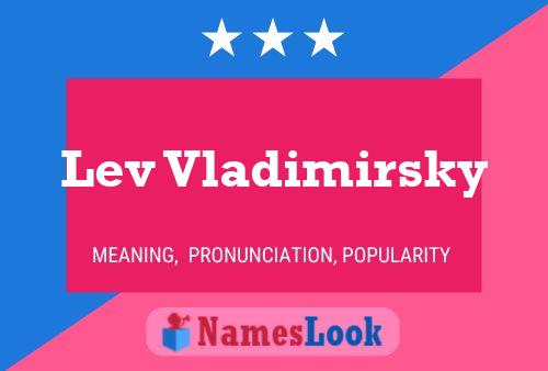 Lev Vladimirsky Namensposter