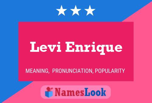 Levi Enrique Namensposter