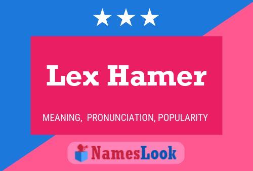 Lex Hamer Namensposter