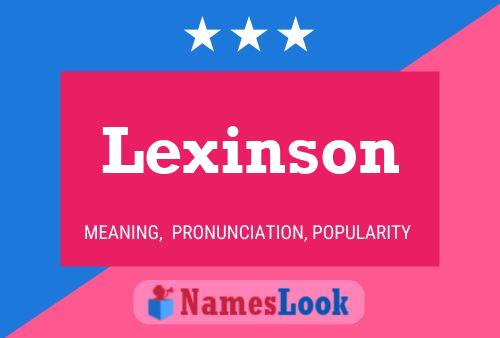 Lexinson Namensposter