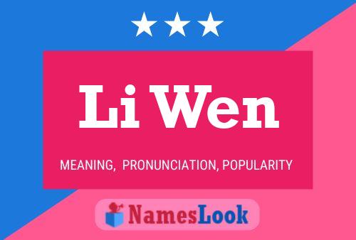 Li Wen Namensposter