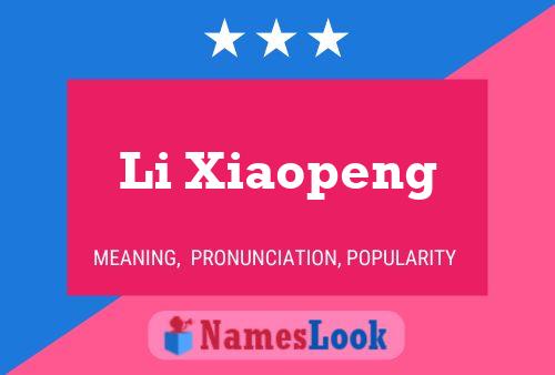 Li Xiaopeng Namensposter