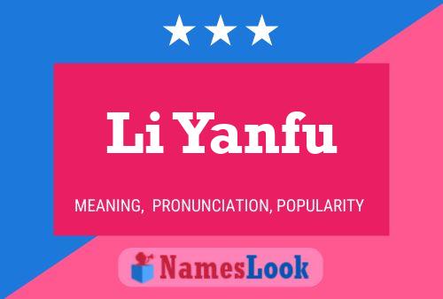 Li Yanfu Namensposter