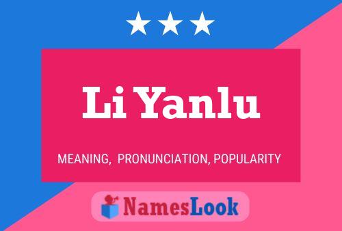 Li Yanlu Namensposter