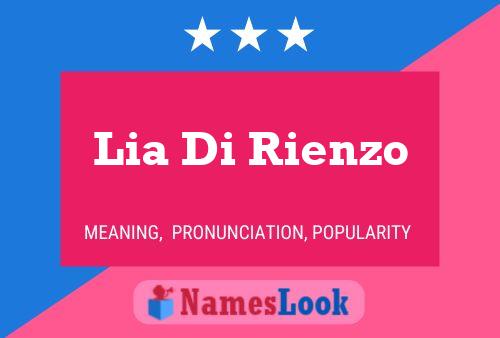 Lia Di Rienzo Namensposter