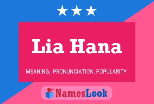 Lia Hana Namensposter