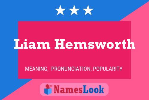 Liam Hemsworth Namensposter