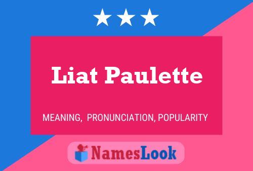 Liat Paulette Namensposter