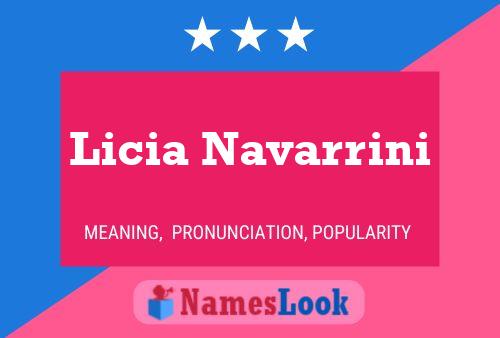 Licia Navarrini Namensposter