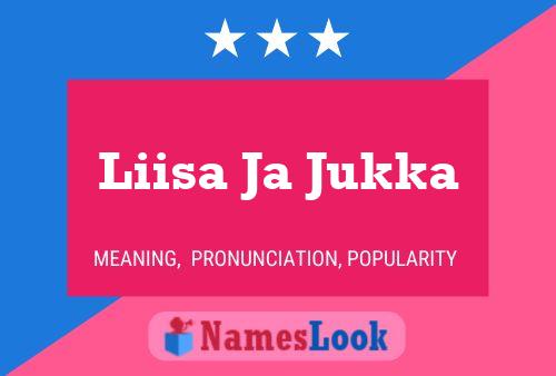 Liisa Ja Jukka Namensposter