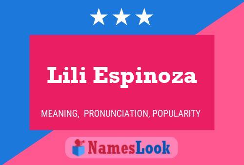 Lili Espinoza Namensposter