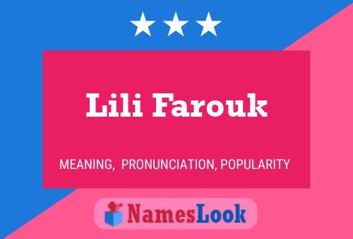 Lili Farouk Namensposter