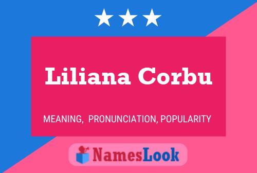 Liliana Corbu Namensposter