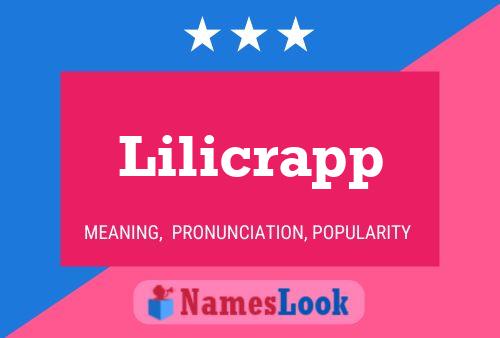 Lilicrapp Namensposter