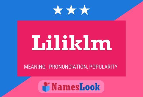 Liliklm Namensposter