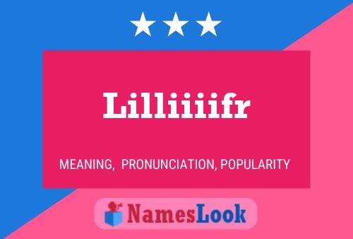 Lilliiiifr Namensposter