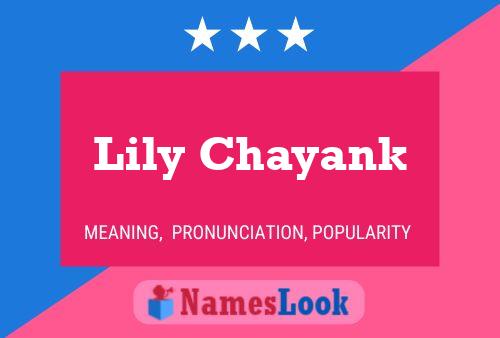 Lily Chayank Namensposter