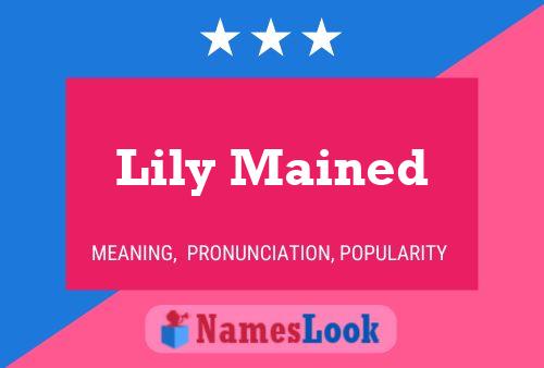 Lily Mained Namensposter