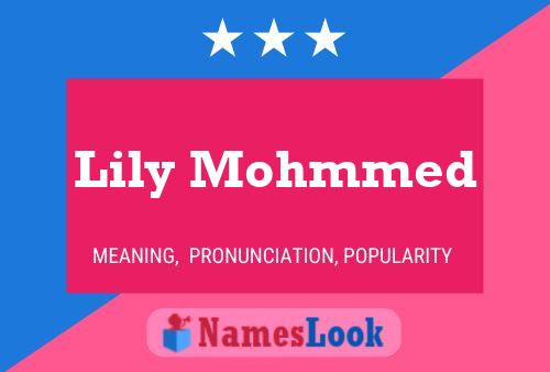 Lily Mohmmed Namensposter