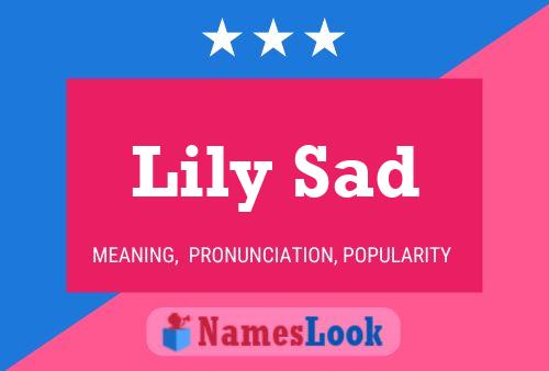 Lily Sad Namensposter