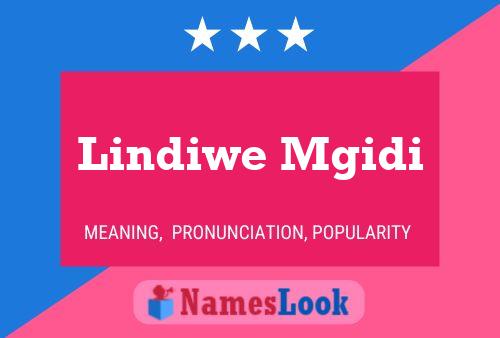 Lindiwe Mgidi Namensposter