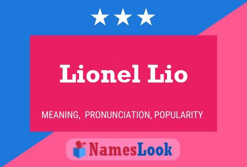 Lionel Lio Namensposter