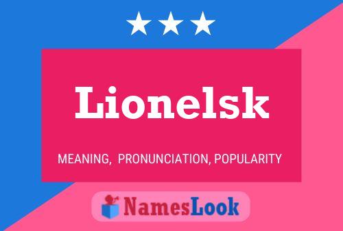 Lionelsk Namensposter