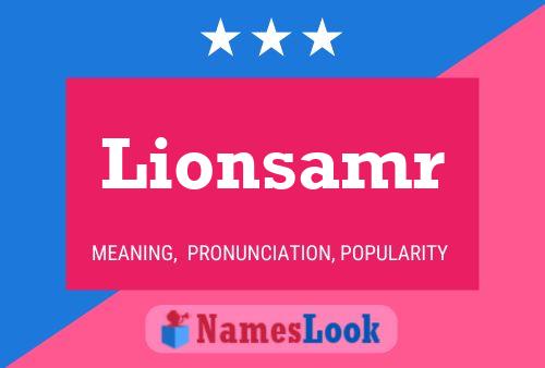 Lionsamr Namensposter