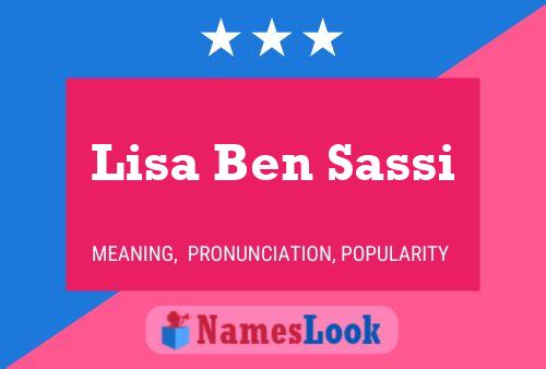 Lisa Ben Sassi Namensposter