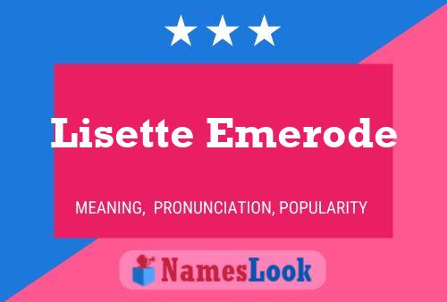 Lisette Emerode Namensposter