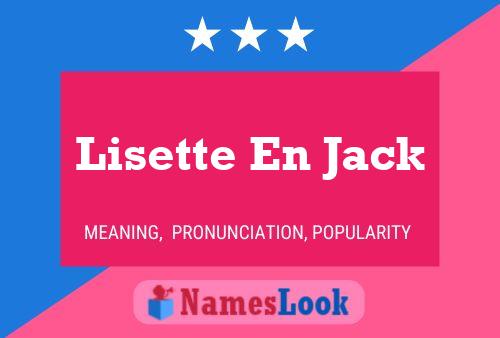 Lisette En Jack Namensposter