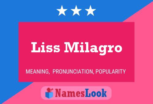 Liss Milagro Namensposter