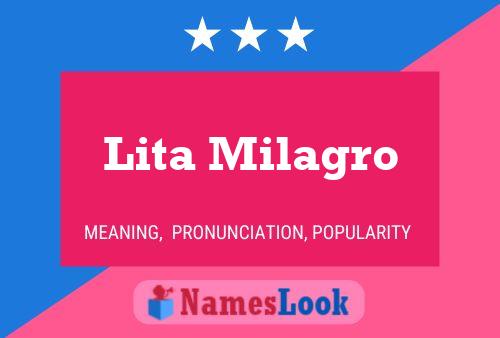 Lita Milagro Namensposter