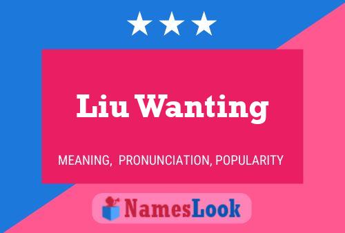 Liu Wanting Namensposter