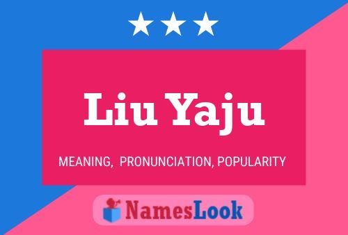 Liu Yaju Namensposter