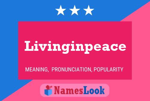 Livinginpeace Namensposter