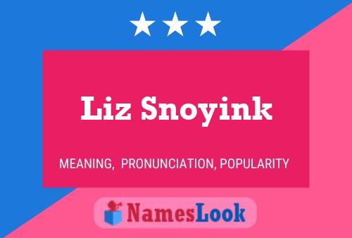 Liz Snoyink Namensposter